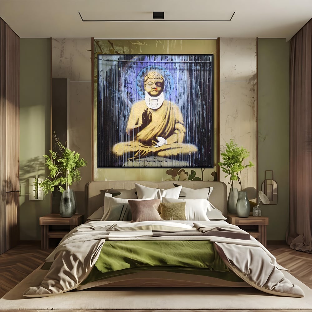 Tablou Canvas Premium LuxCanva® A1519, Zen ,  Room, Statuie, Amuleta, Zeu, Decorativ, Living, Culori Vibrante