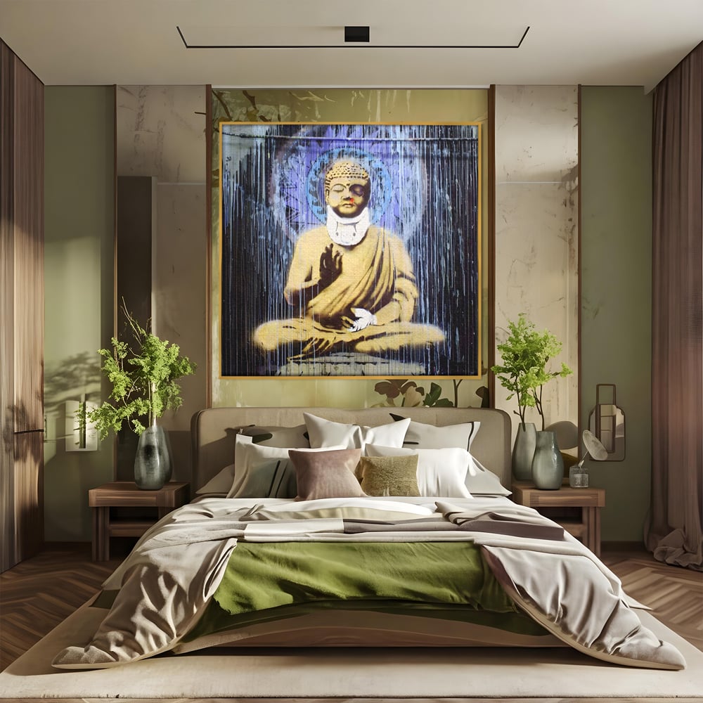 Tablou Canvas Premium LuxCanva® A1519, Zen ,  Room, Statuie, Amuleta, Zeu, Decorativ, Living, Culori Vibrante