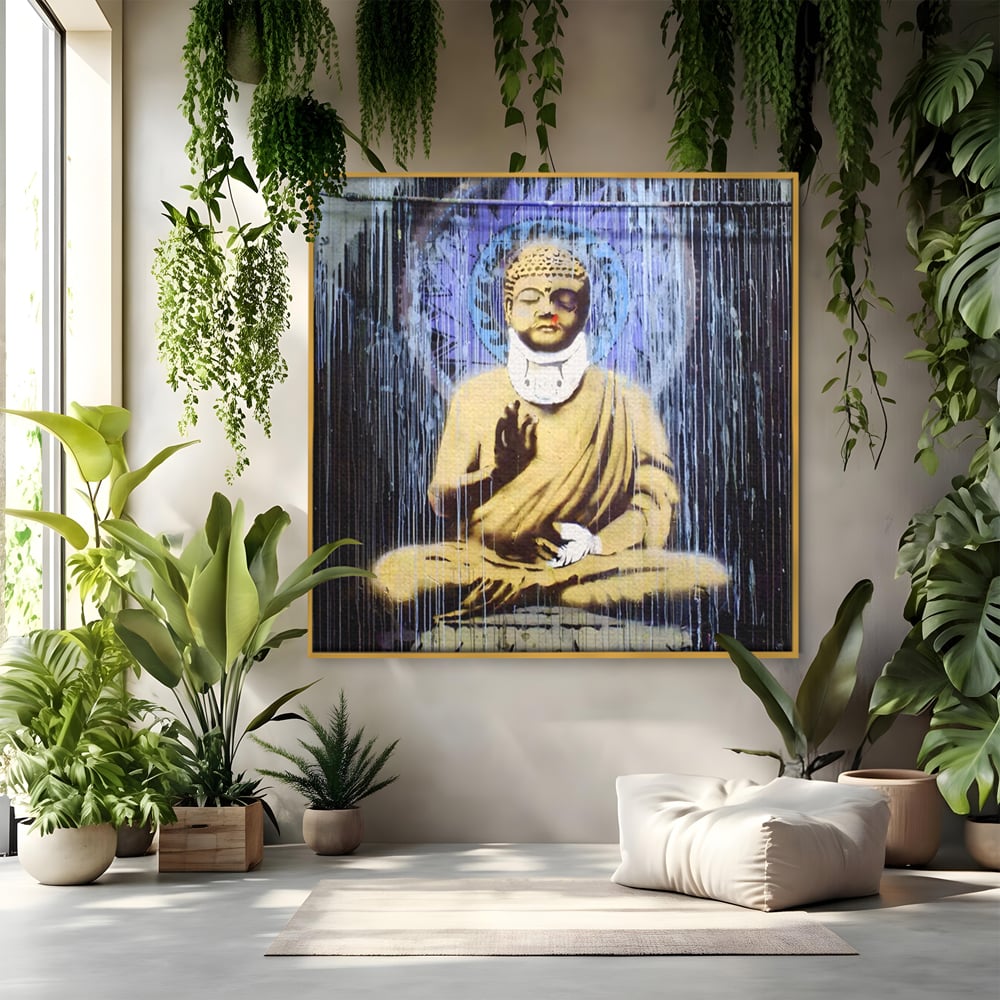 Tablou Canvas Premium LuxCanva® A1519, Zen ,  Room, Statuie, Amuleta, Zeu, Decorativ, Living, Culori Vibrante