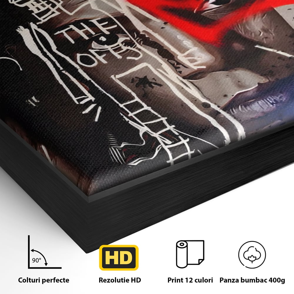 Tablou Canvas Premium LuxCanva® A1520, Michel Basquiat , Room, Artist Plastic, SAMO, Arta Stradala, Dormitor, Culori Vibrante