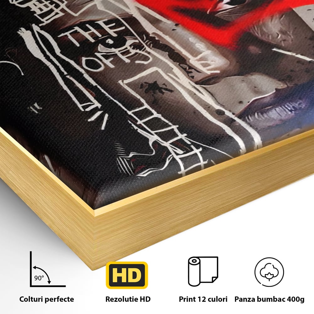 Tablou Canvas Premium LuxCanva® A1520, Michel Basquiat , Room, Artist Plastic, SAMO, Arta Stradala, Dormitor, Culori Vibrante