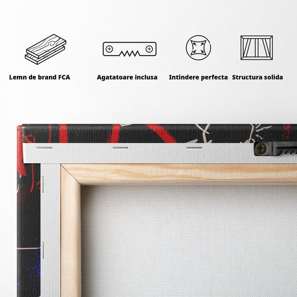 Tablou Canvas Premium LuxCanva® A1520, Michel Basquiat , Room, Artist Plastic, SAMO, Arta Stradala, Dormitor, Culori Vibrante