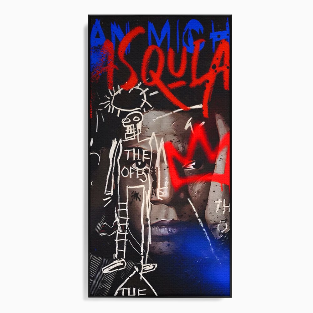 Tablou Canvas Premium LuxCanva® A1520, Michel Basquiat , Room, Artist Plastic, SAMO, Arta Stradala, Dormitor, Culori Vibrante