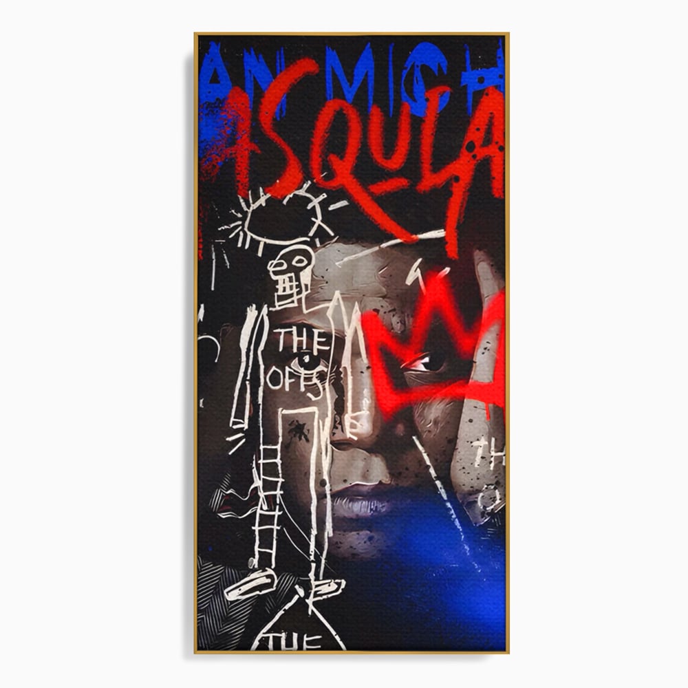 Tablou Canvas Premium LuxCanva® A1520, Michel Basquiat , Room, Artist Plastic, SAMO, Arta Stradala, Dormitor, Culori Vibrante