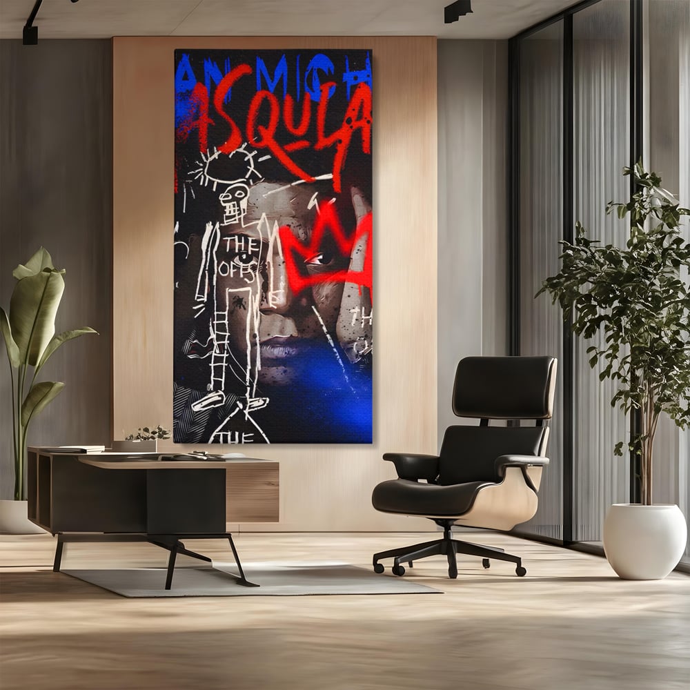 Tablou Canvas Premium LuxCanva® A1520, Michel Basquiat , Room, Artist Plastic, SAMO, Arta Stradala, Dormitor, Culori Vibrante