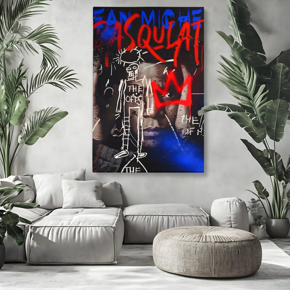 Tablou Canvas Premium LuxCanva® A1520, Michel Basquiat , Room, Artist Plastic, SAMO, Arta Stradala, Dormitor, Culori Vibrante
