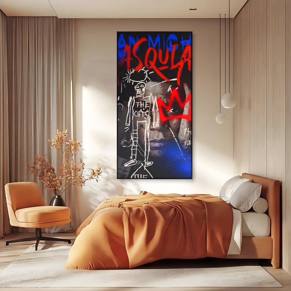 Tablou Canvas Premium LuxCanva® A1520, Michel Basquiat , Room, Artist Plastic, SAMO, Arta Stradala, Dormitor, Culori Vibrante