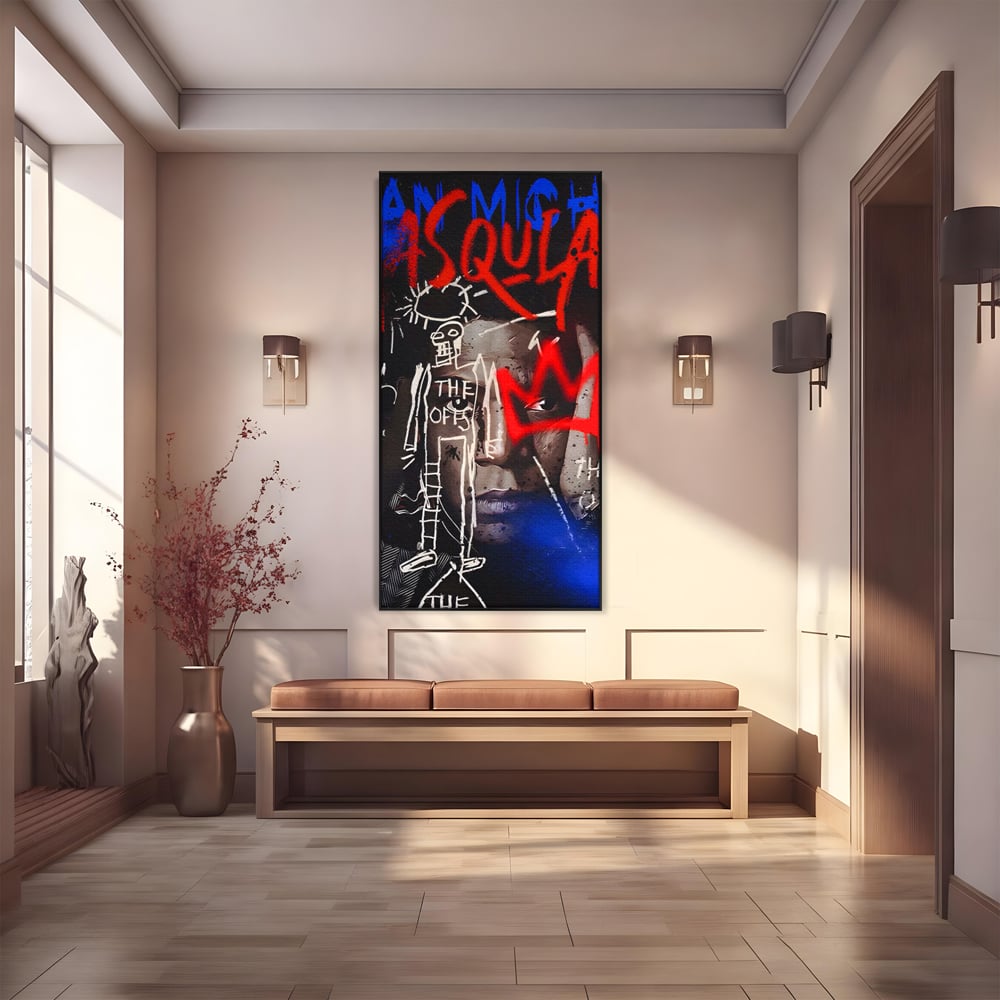 Tablou Canvas Premium LuxCanva® A1520, Michel Basquiat , Room, Artist Plastic, SAMO, Arta Stradala, Dormitor, Culori Vibrante