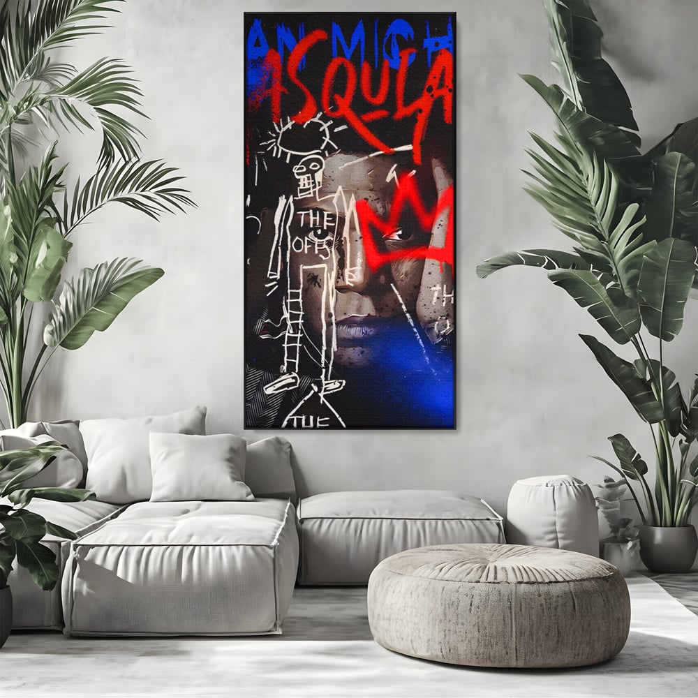 Tablou Canvas Premium LuxCanva® A1520, Michel Basquiat , Room, Artist Plastic, SAMO, Arta Stradala, Dormitor, Culori Vibrante