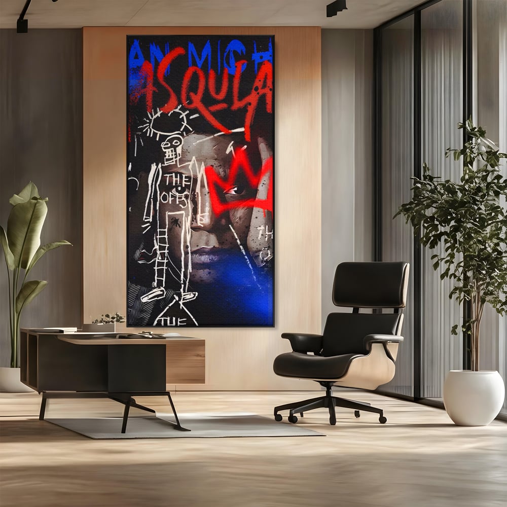 Tablou Canvas Premium LuxCanva® A1520, Michel Basquiat , Room, Artist Plastic, SAMO, Arta Stradala, Dormitor, Culori Vibrante