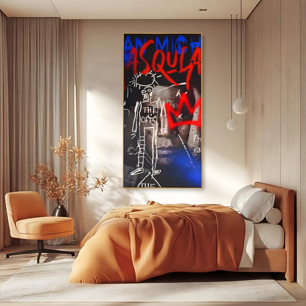 Tablou Canvas Premium LuxCanva® A1520, Michel Basquiat , Room, Artist Plastic, SAMO, Arta Stradala, Dormitor, Culori Vibrante