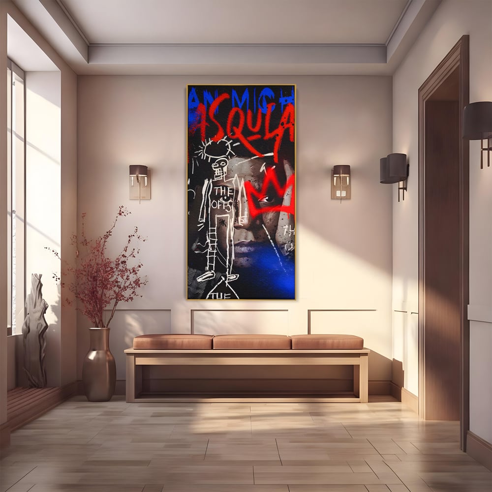 Tablou Canvas Premium LuxCanva® A1520, Michel Basquiat , Room, Artist Plastic, SAMO, Arta Stradala, Dormitor, Culori Vibrante