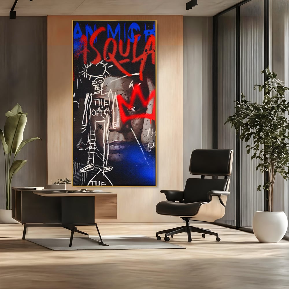 Tablou Canvas Premium LuxCanva® A1520, Michel Basquiat , Room, Artist Plastic, SAMO, Arta Stradala, Dormitor, Culori Vibrante