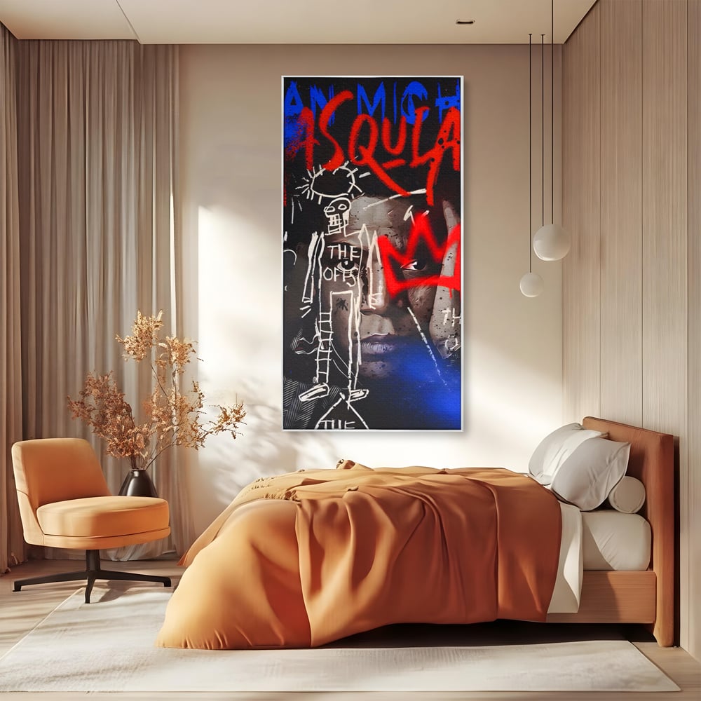 Tablou Canvas Premium LuxCanva® A1520, Michel Basquiat , Room, Artist Plastic, SAMO, Arta Stradala, Dormitor, Culori Vibrante