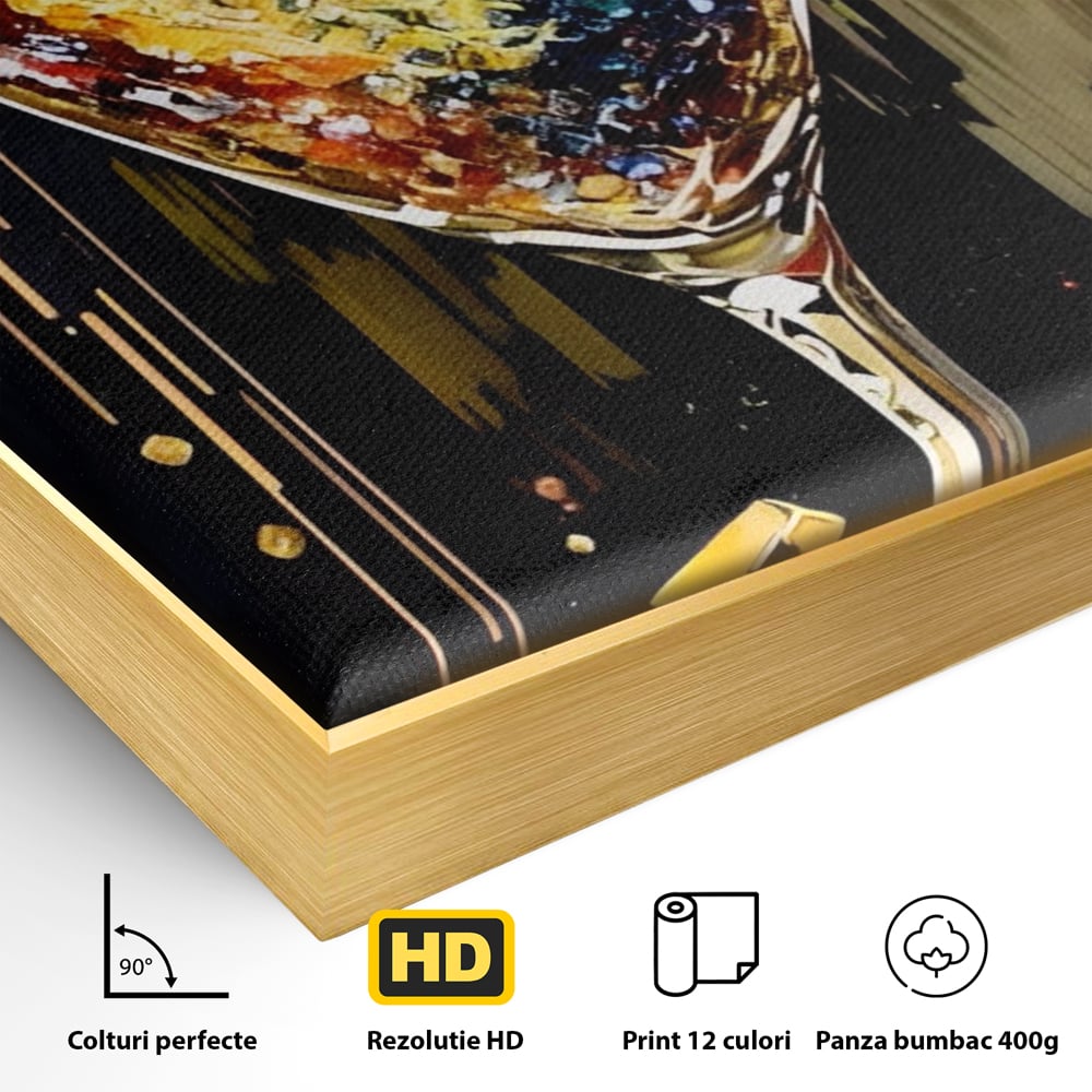 Tablou Canvas Premium LuxCanva® A1522, Glass Of Surprises , Pahar, Cocktail, Party, Dormitor, Culori Vibrante