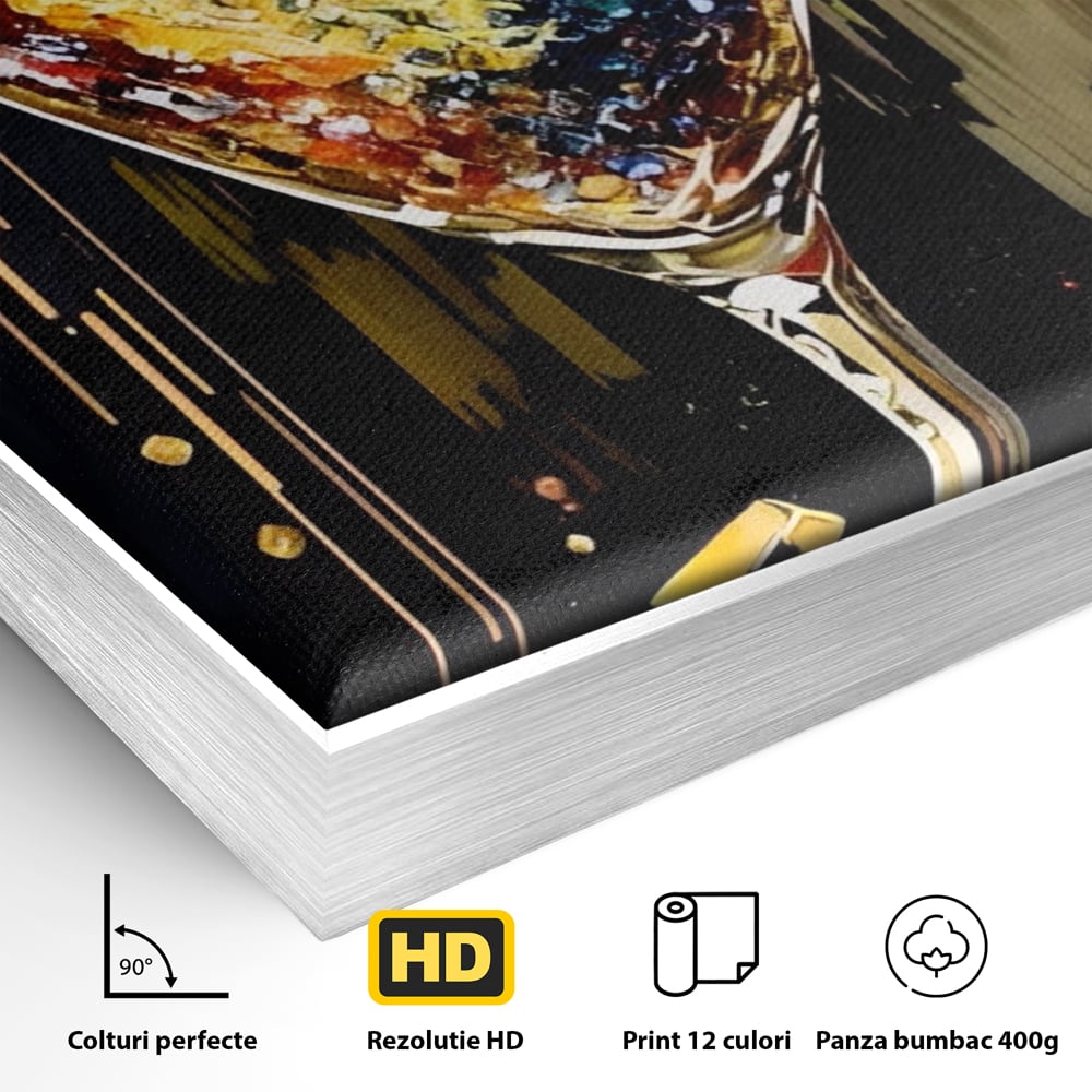 Tablou Canvas Premium LuxCanva® A1522, Glass Of Surprises , Pahar, Cocktail, Party, Dormitor, Culori Vibrante