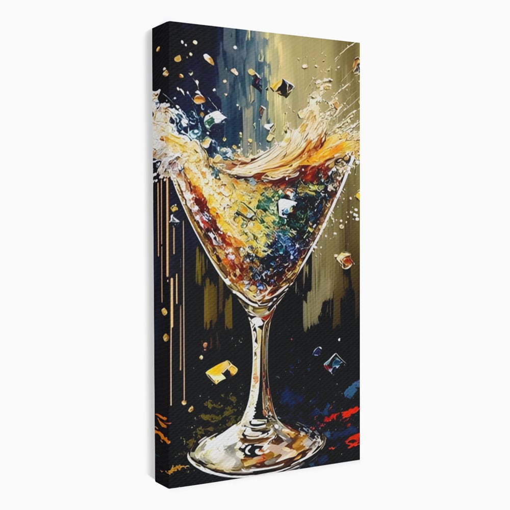 Tablou Canvas Premium LuxCanva® A1522, Glass Of Surprises , Pahar, Cocktail, Party, Dormitor, Culori Vibrante