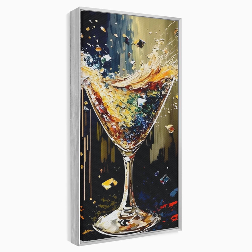 Tablou Canvas Premium LuxCanva® A1522, Glass Of Surprises , Pahar, Cocktail, Party, Dormitor, Culori Vibrante