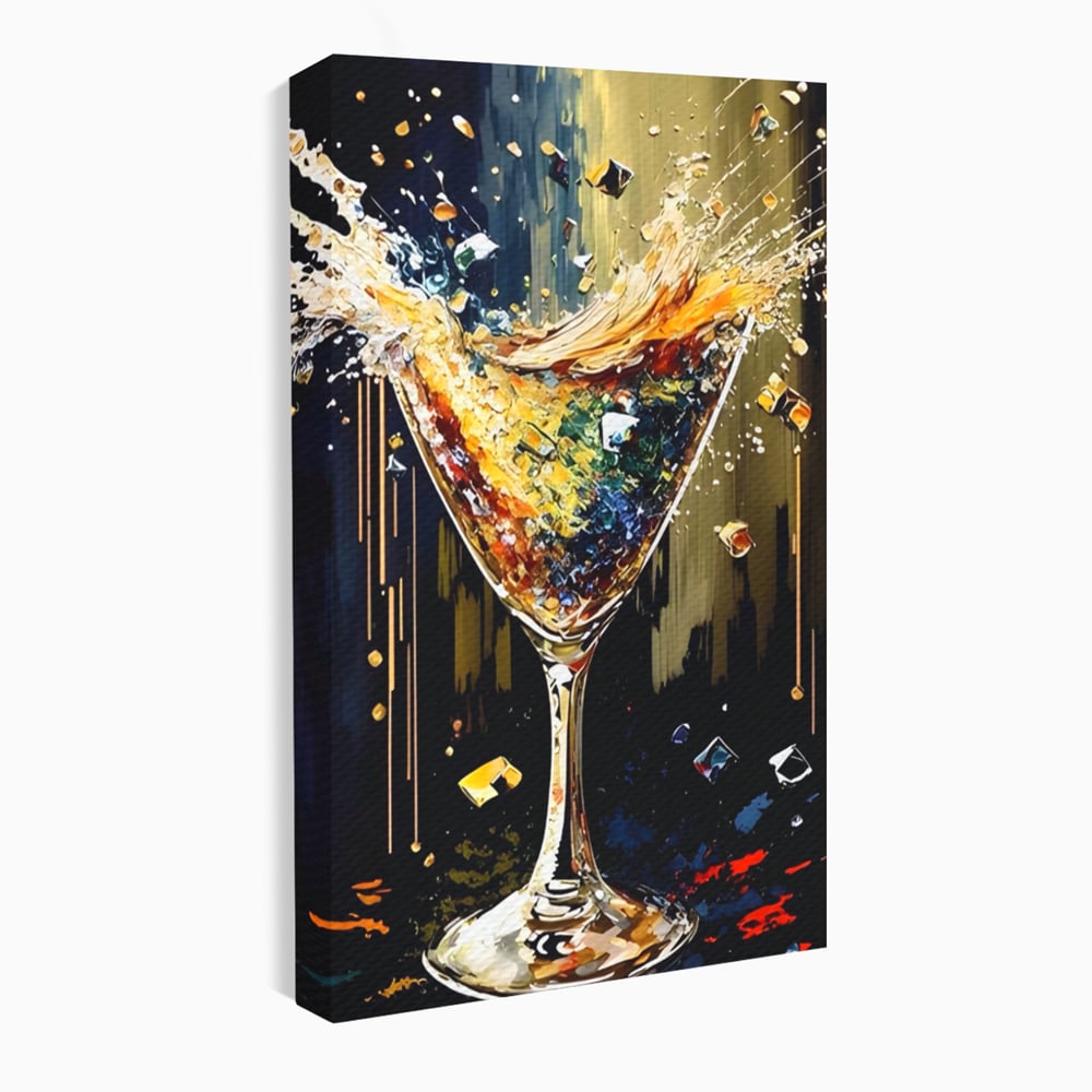 Tablou Canvas Premium LuxCanva® A1522, Glass Of Surprises , Pahar, Cocktail, Party, Dormitor, Culori Vibrante