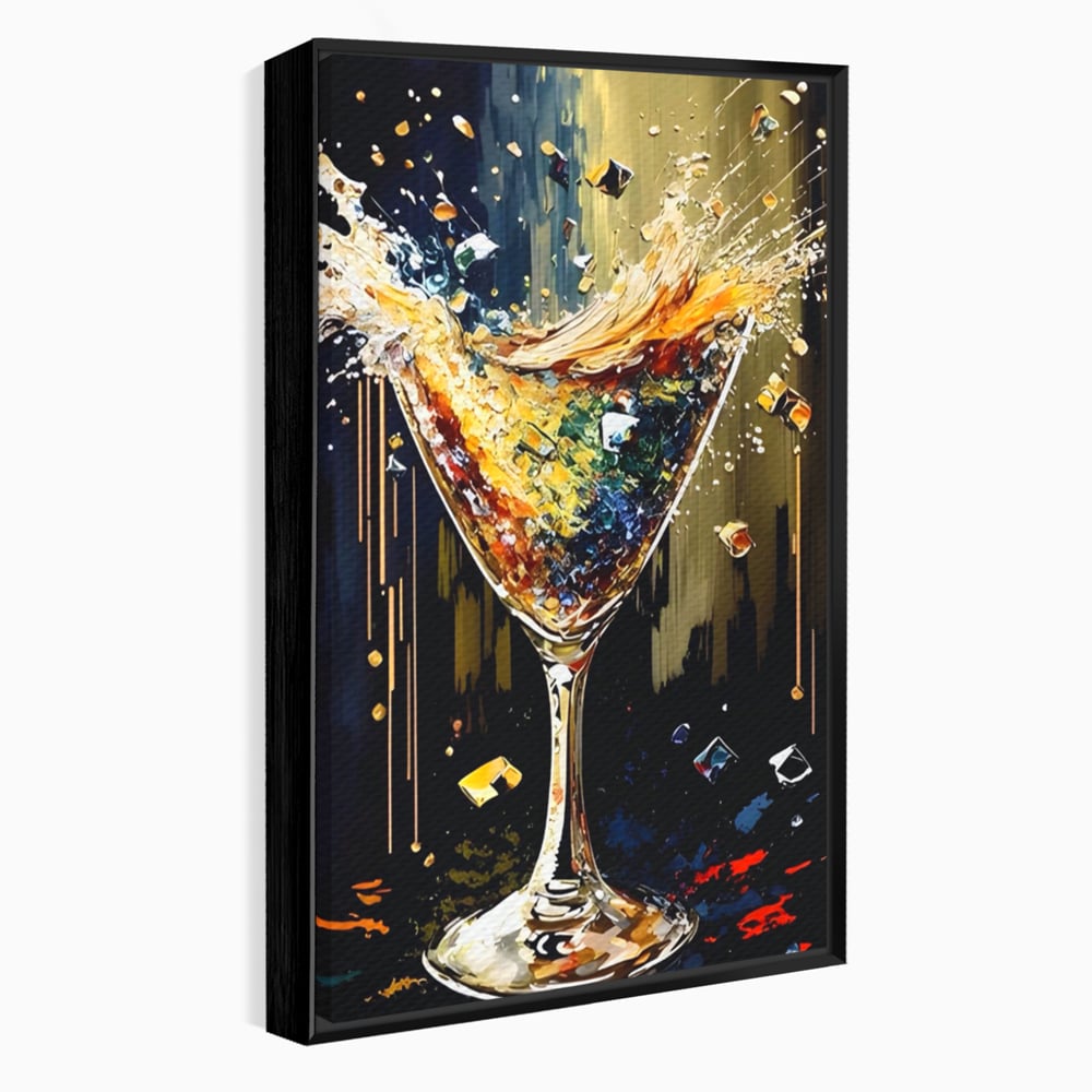 Tablou Canvas Premium LuxCanva® A1522, Glass Of Surprises , Pahar, Cocktail, Party, Dormitor, Culori Vibrante