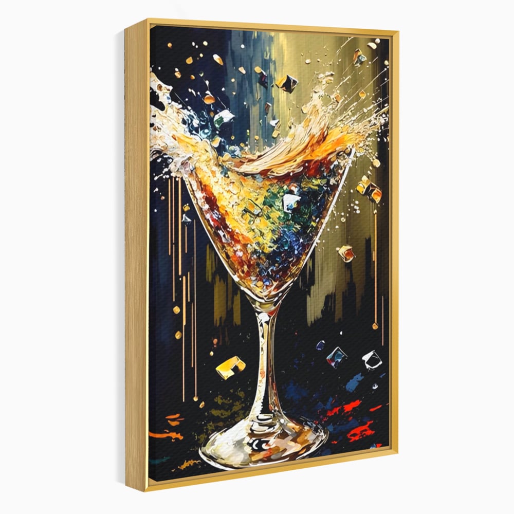 Tablou Canvas Premium LuxCanva® A1522, Glass Of Surprises , Pahar, Cocktail, Party, Dormitor, Culori Vibrante