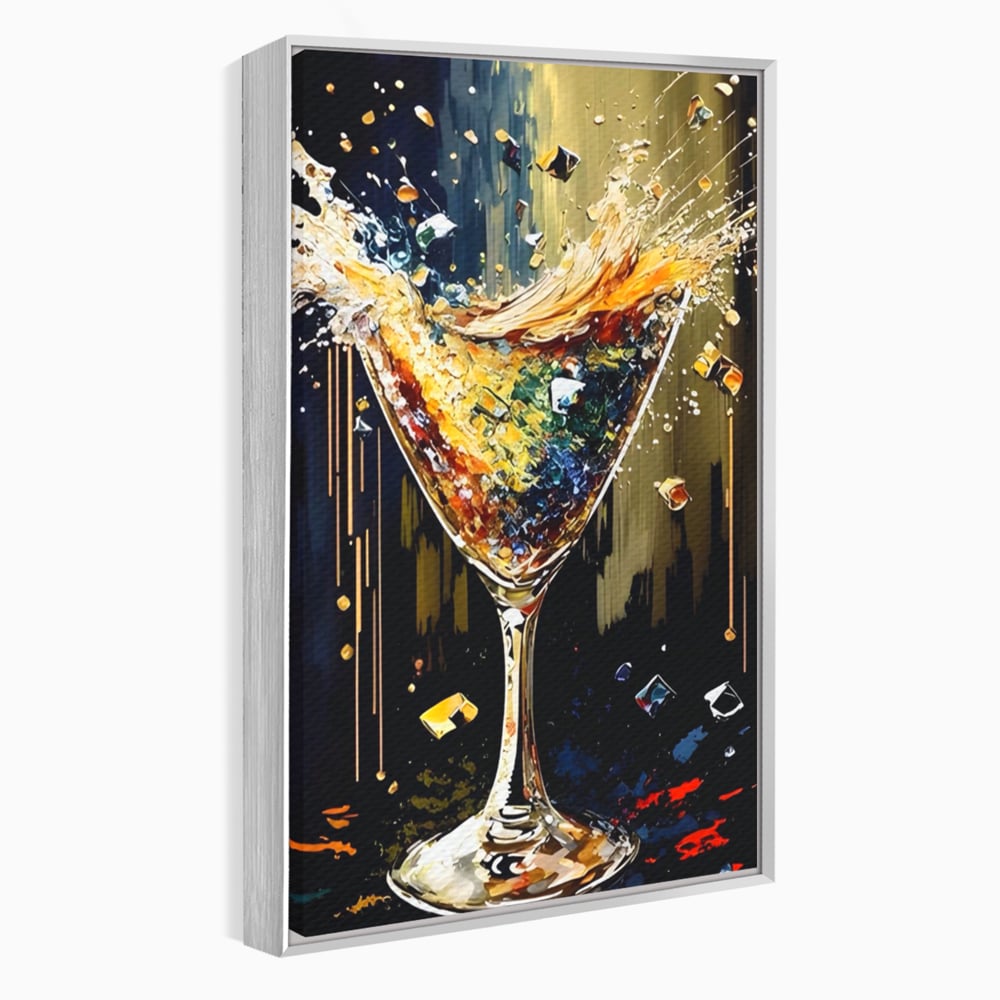 Tablou Canvas Premium LuxCanva® A1522, Glass Of Surprises , Pahar, Cocktail, Party, Dormitor, Culori Vibrante
