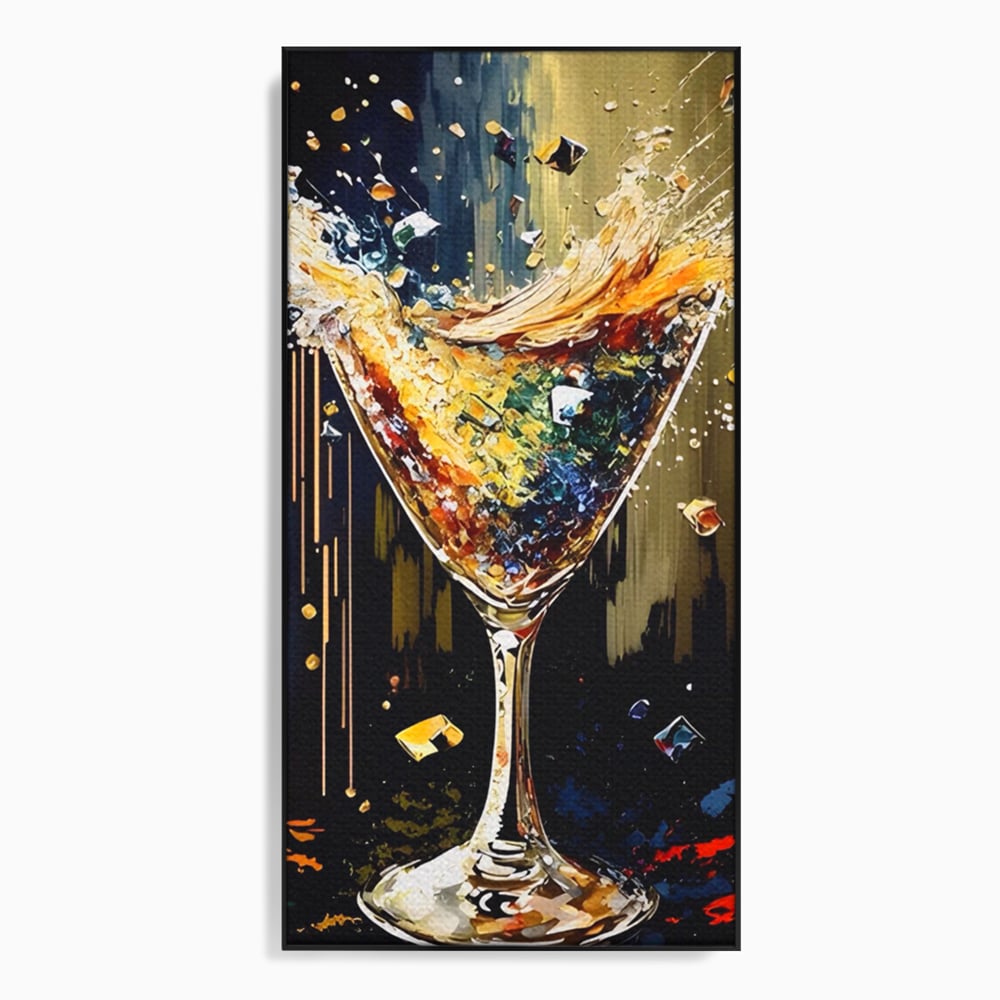 Tablou Canvas Premium LuxCanva® A1522, Glass Of Surprises , Pahar, Cocktail, Party, Dormitor, Culori Vibrante