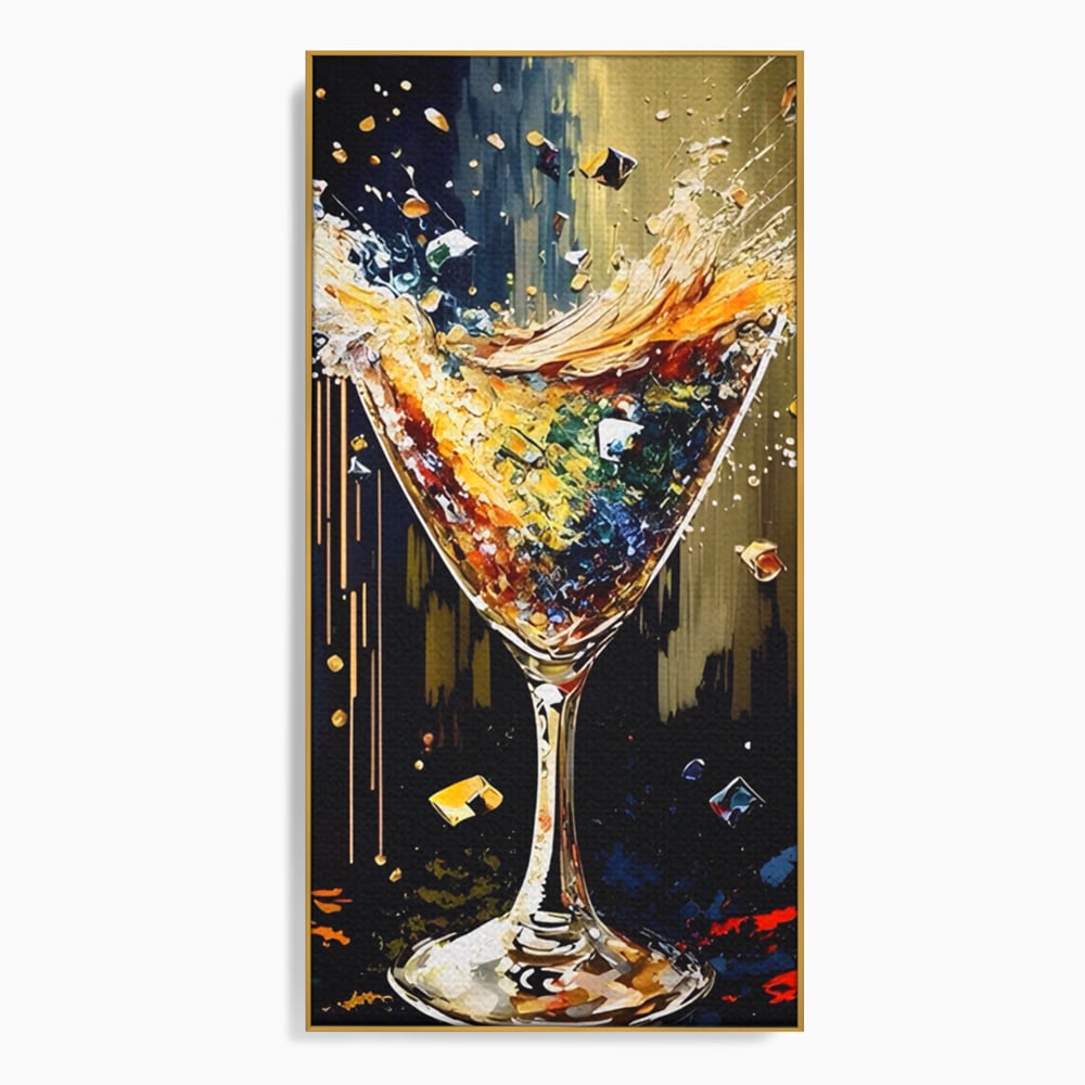 Tablou Canvas Premium LuxCanva® A1522, Glass Of Surprises , Pahar, Cocktail, Party, Dormitor, Culori Vibrante