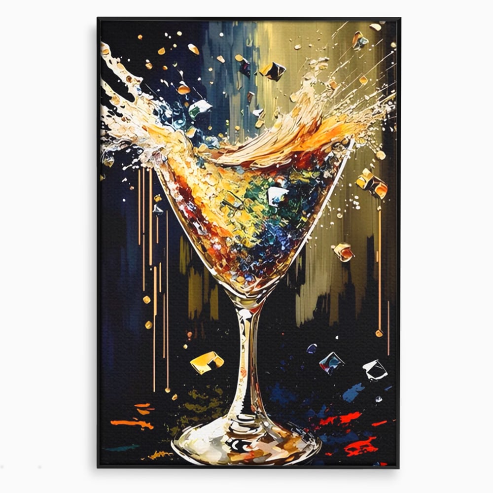 Tablou Canvas Premium LuxCanva® A1522, Glass Of Surprises , Pahar, Cocktail, Party, Dormitor, Culori Vibrante