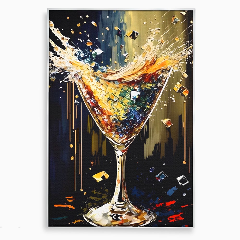 Tablou Canvas Premium LuxCanva® A1522, Glass Of Surprises , Pahar, Cocktail, Party, Dormitor, Culori Vibrante