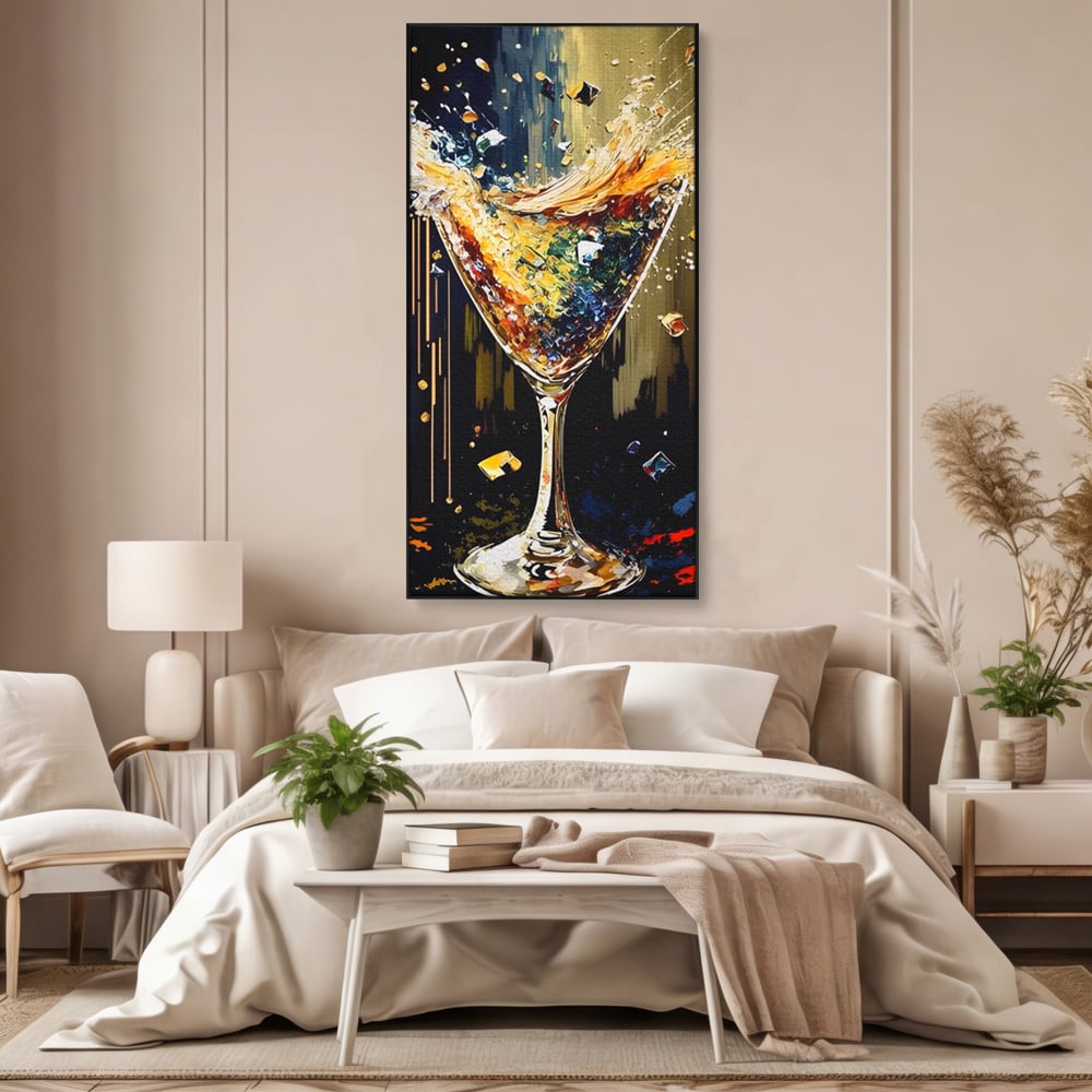 Tablou Canvas Premium LuxCanva® A1522, Glass Of Surprises , Pahar, Cocktail, Party, Dormitor, Culori Vibrante