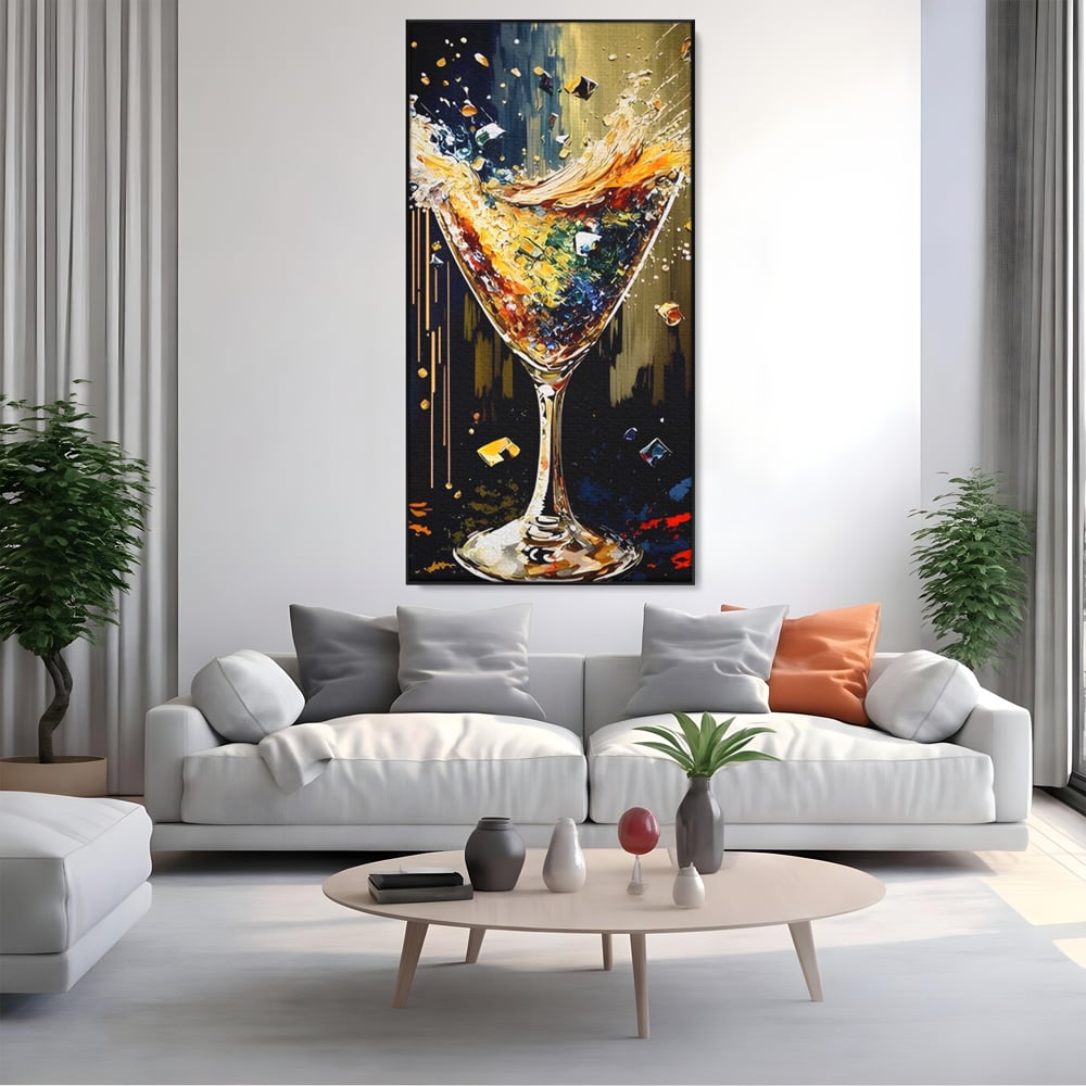 Tablou Canvas Premium LuxCanva® A1522, Glass Of Surprises , Pahar, Cocktail, Party, Dormitor, Culori Vibrante