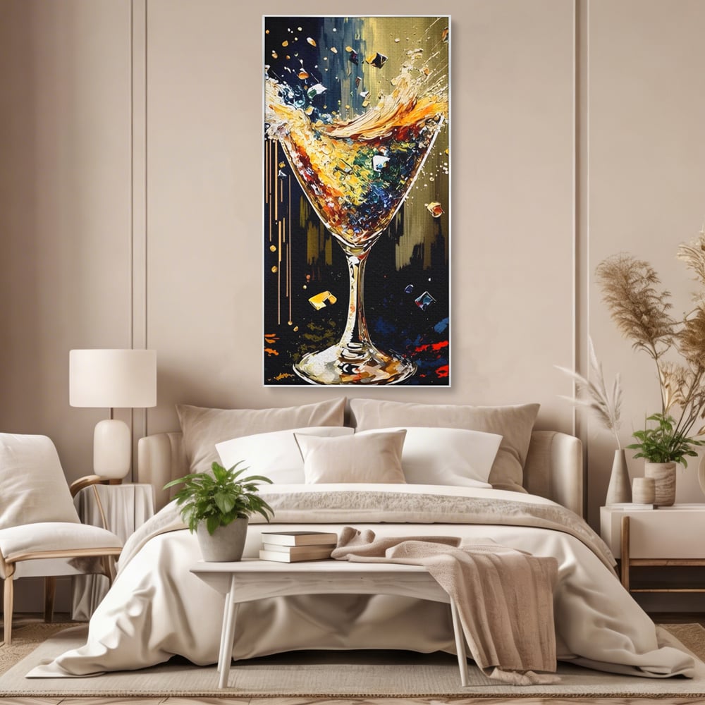 Tablou Canvas Premium LuxCanva® A1522, Glass Of Surprises , Pahar, Cocktail, Party, Dormitor, Culori Vibrante
