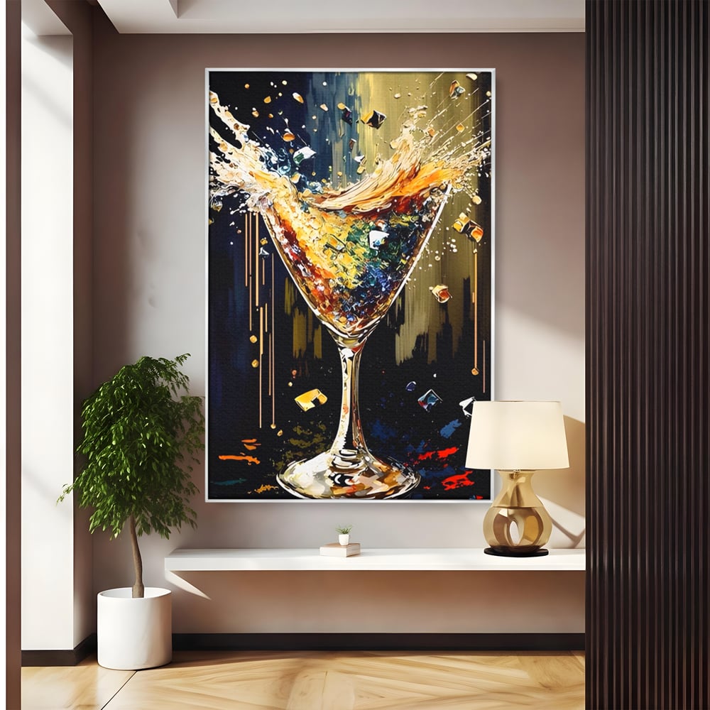 Tablou Canvas Premium LuxCanva® A1522, Glass Of Surprises , Pahar, Cocktail, Party, Dormitor, Culori Vibrante