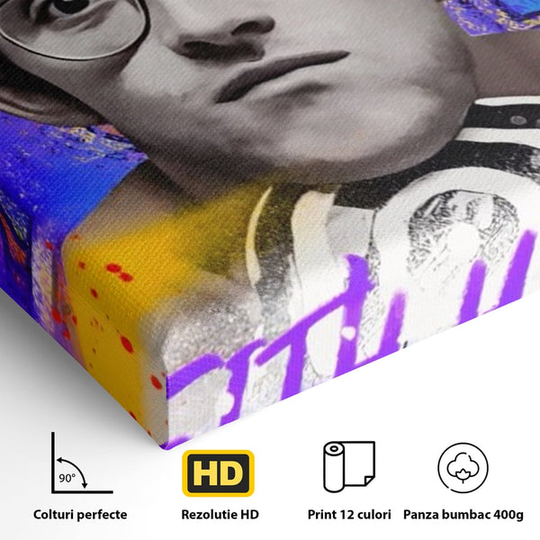 Tablou Canvas Premium LuxCanva® A1523, Keith Haring ,  Room, Arta Stradala, Graffiti, Artist, Dormitor, Culori Vibrante
