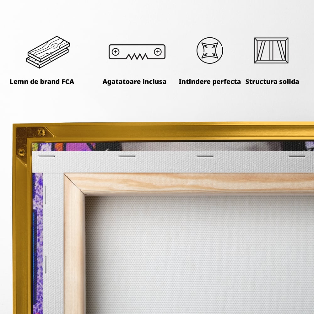 Tablou Canvas Premium LuxCanva® A1523, Keith Haring ,  Room, Arta Stradala, Graffiti, Artist, Dormitor, Culori Vibrante