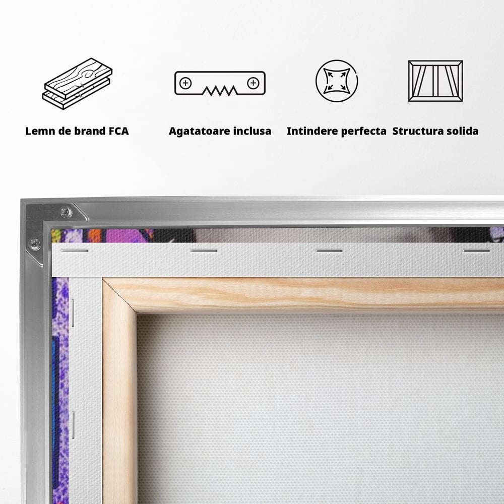 Tablou Canvas Premium LuxCanva® A1523, Keith Haring ,  Room, Arta Stradala, Graffiti, Artist, Dormitor, Culori Vibrante