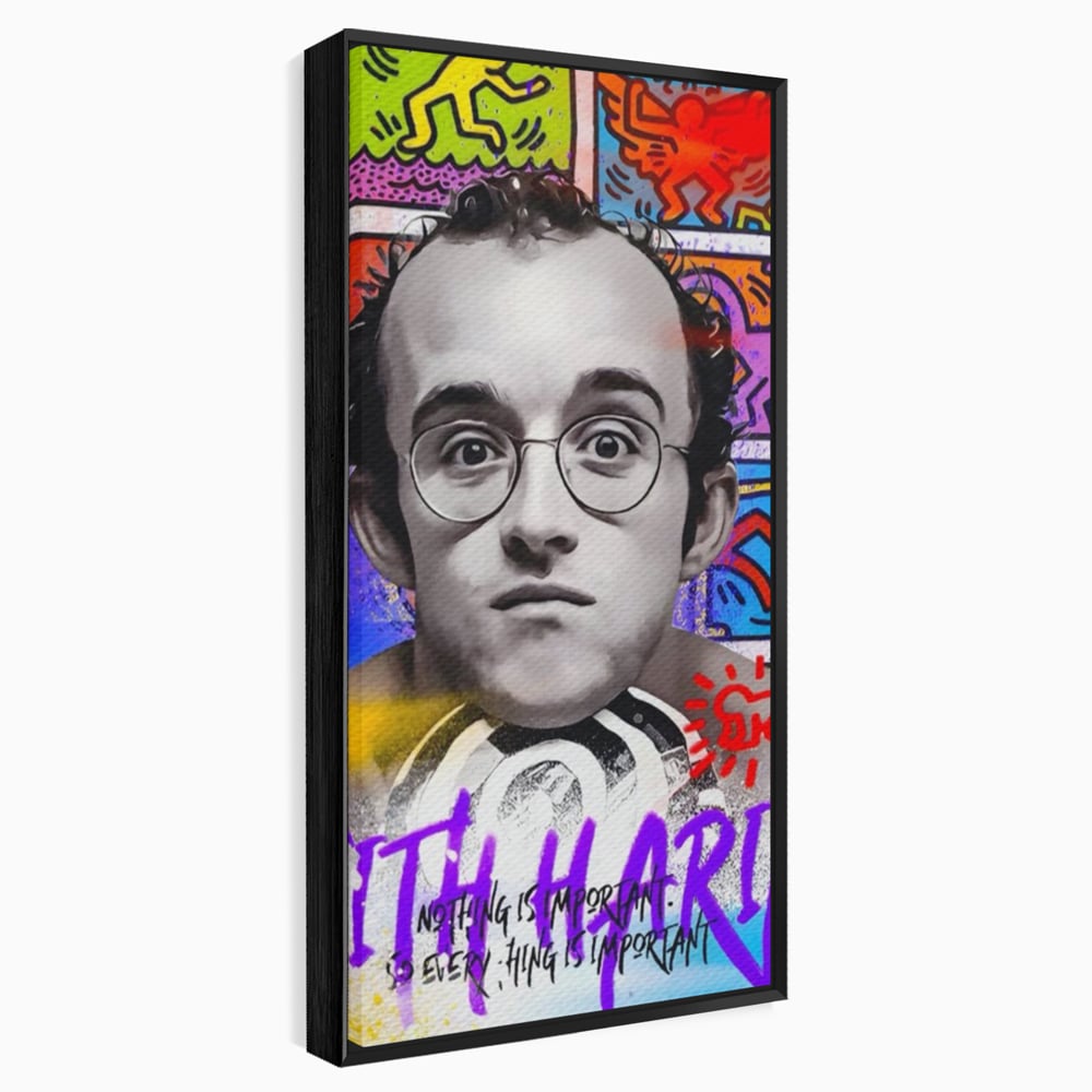 Tablou Canvas Premium LuxCanva® A1523, Keith Haring ,  Room, Arta Stradala, Graffiti, Artist, Dormitor, Culori Vibrante