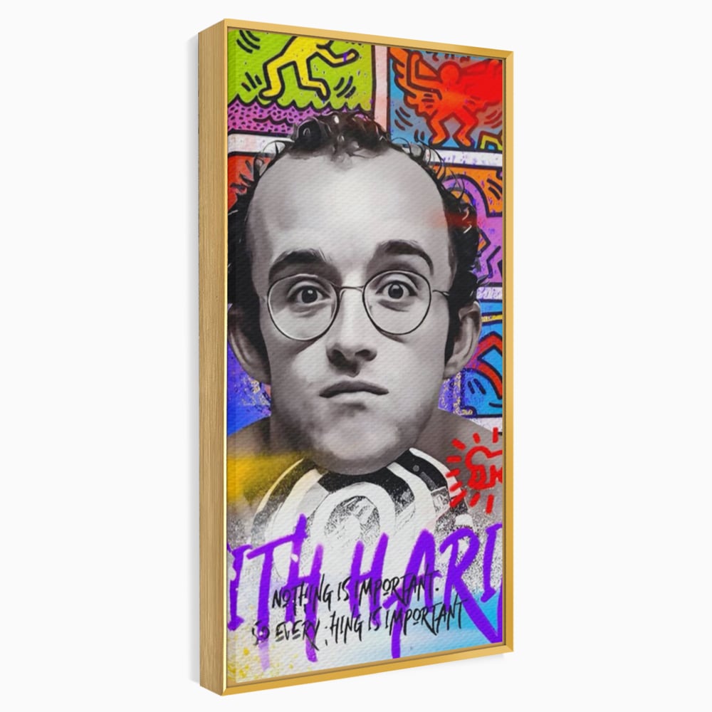 Tablou Canvas Premium LuxCanva® A1523, Keith Haring ,  Room, Arta Stradala, Graffiti, Artist, Dormitor, Culori Vibrante