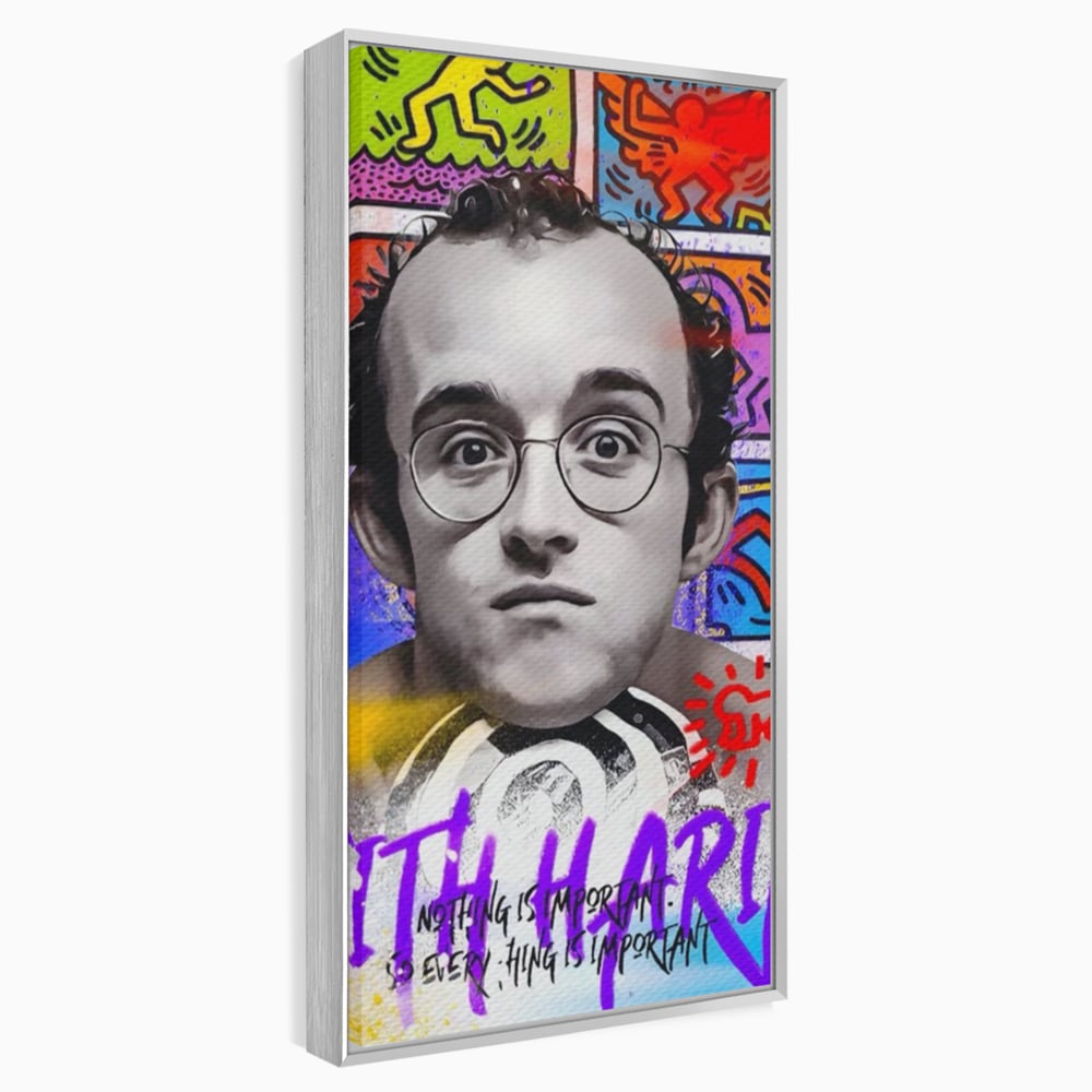 Tablou Canvas Premium LuxCanva® A1523, Keith Haring ,  Room, Arta Stradala, Graffiti, Artist, Dormitor, Culori Vibrante