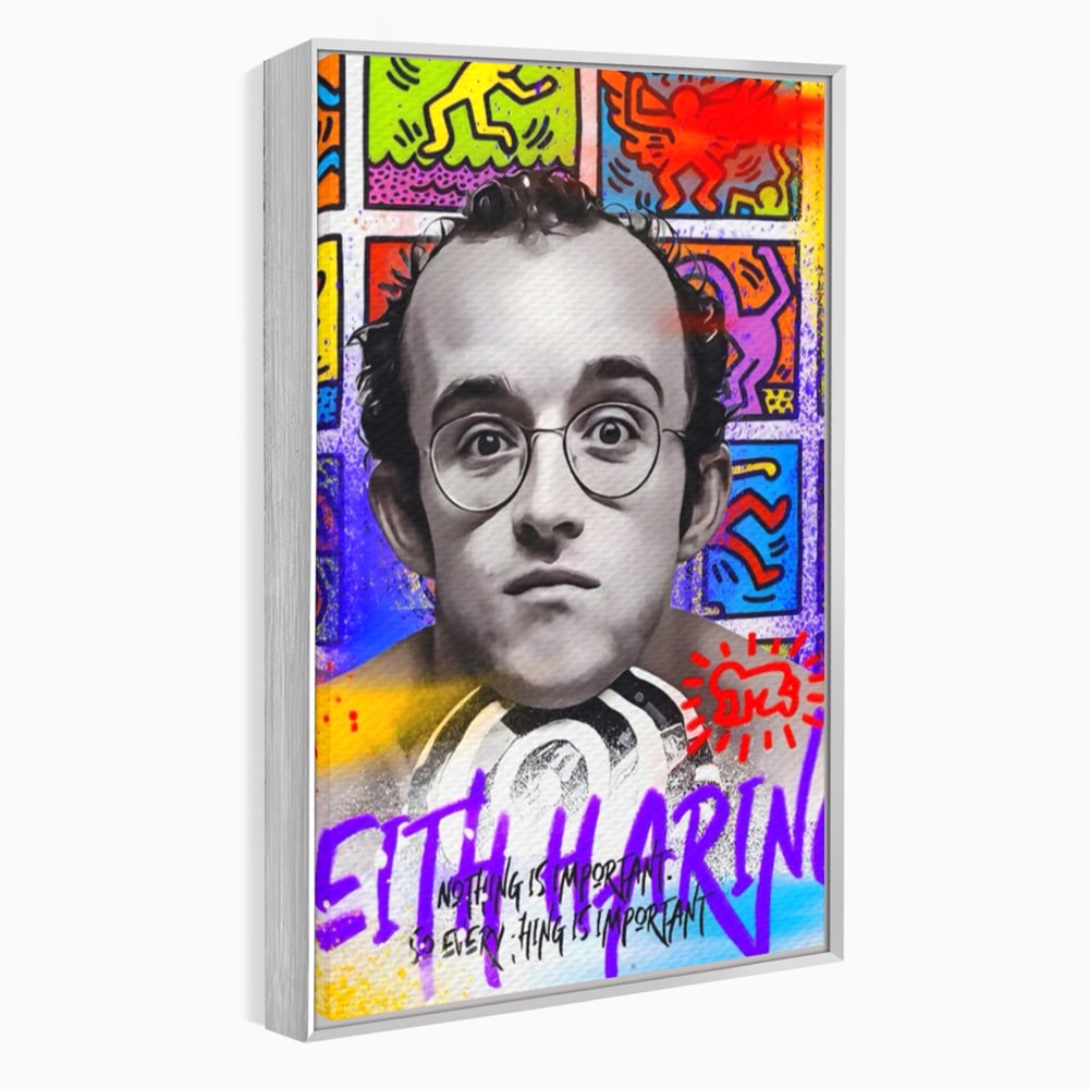 Tablou Canvas Premium LuxCanva® A1523, Keith Haring ,  Room, Arta Stradala, Graffiti, Artist, Dormitor, Culori Vibrante