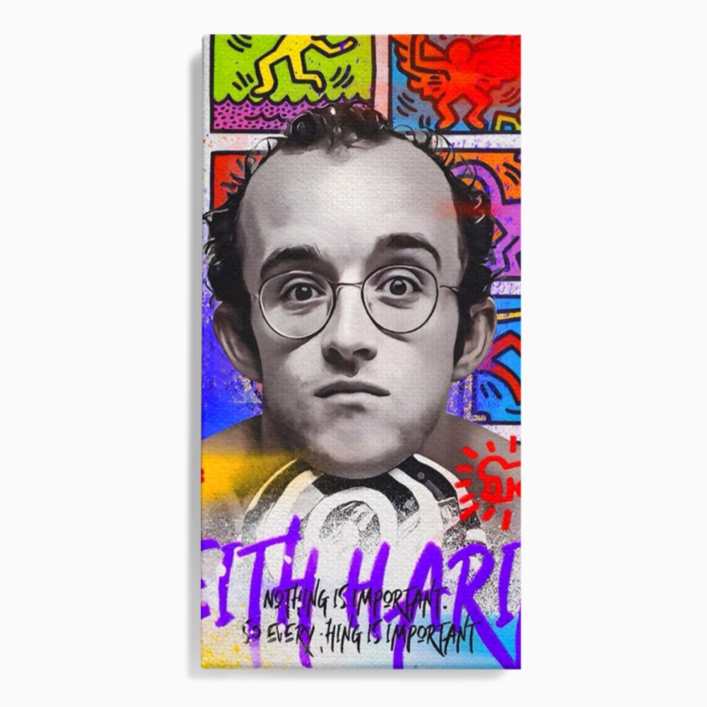 Tablou Canvas Premium LuxCanva® A1523, Keith Haring ,  Room, Arta Stradala, Graffiti, Artist, Dormitor, Culori Vibrante