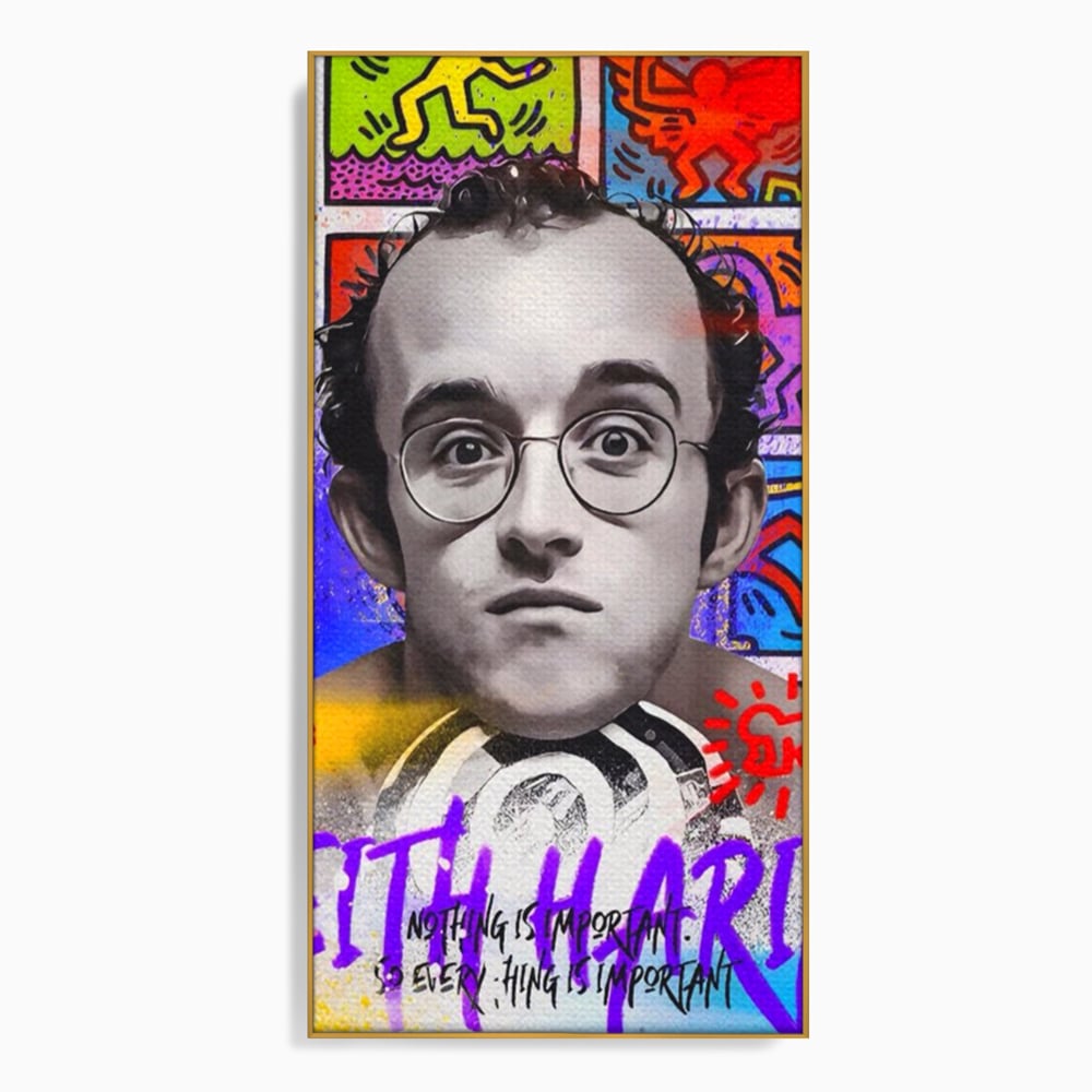 Tablou Canvas Premium LuxCanva® A1523, Keith Haring ,  Room, Arta Stradala, Graffiti, Artist, Dormitor, Culori Vibrante