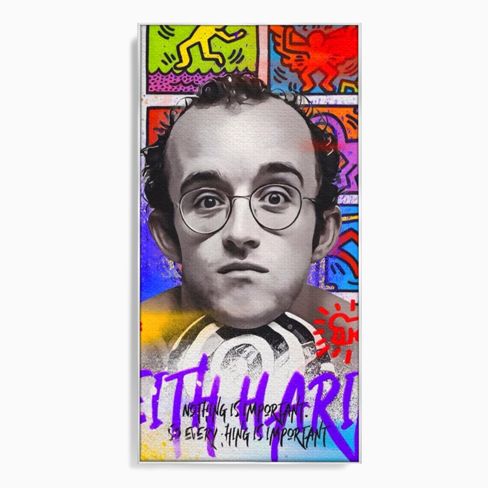 Tablou Canvas Premium LuxCanva® A1523, Keith Haring ,  Room, Arta Stradala, Graffiti, Artist, Dormitor, Culori Vibrante