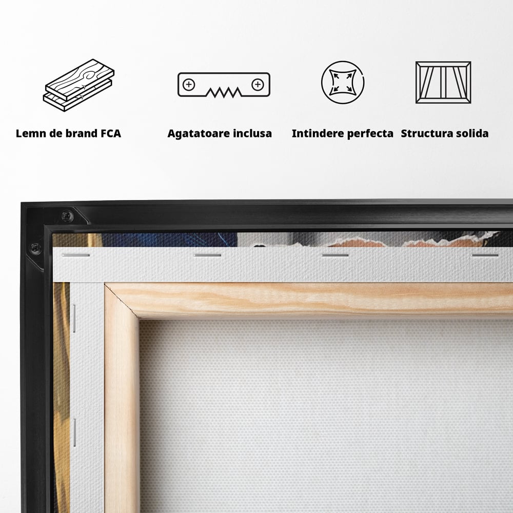 Tablou Canvas Premium LuxCanva® A1525, Fata Cu Cercei De Perle , Room, Portret, Feminin, Decorativ, Living, Culori Vibrante
