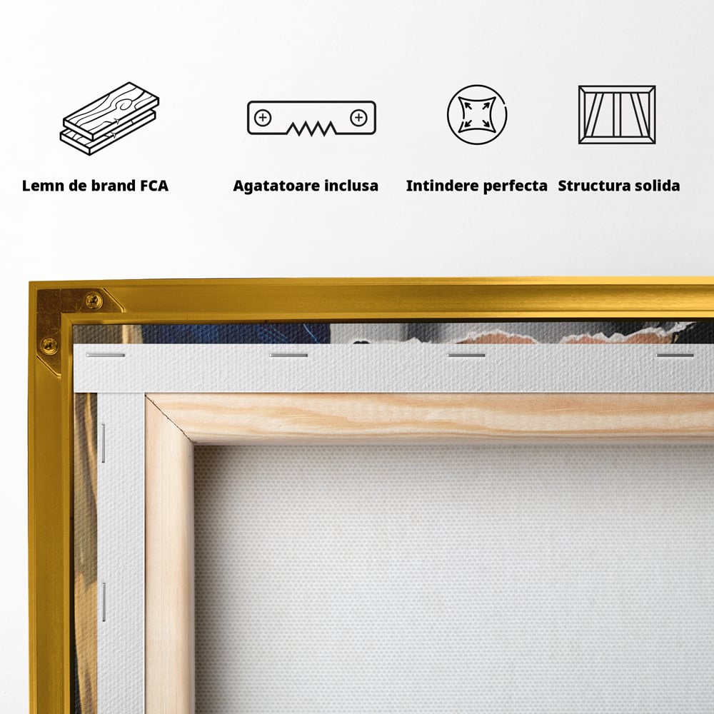 Tablou Canvas Premium LuxCanva® A1525, Fata Cu Cercei De Perle , Room, Portret, Feminin, Decorativ, Living, Culori Vibrante
