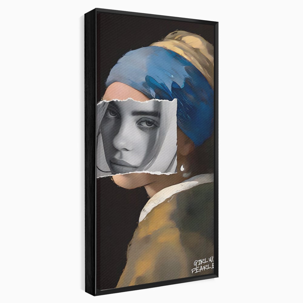 Tablou Canvas Premium LuxCanva® A1525, Fata Cu Cercei De Perle , Room, Portret, Feminin, Decorativ, Living, Culori Vibrante