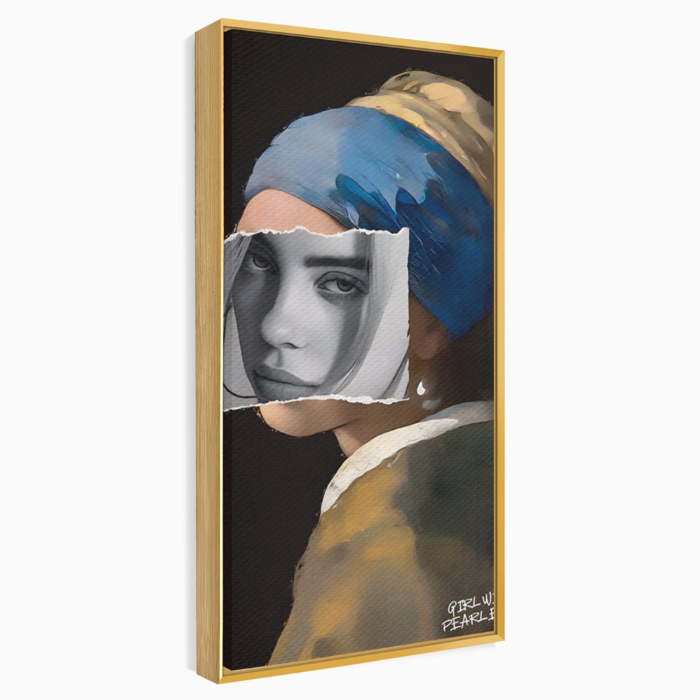 Tablou Canvas Premium LuxCanva® A1525, Fata Cu Cercei De Perle , Room, Portret, Feminin, Decorativ, Living, Culori Vibrante
