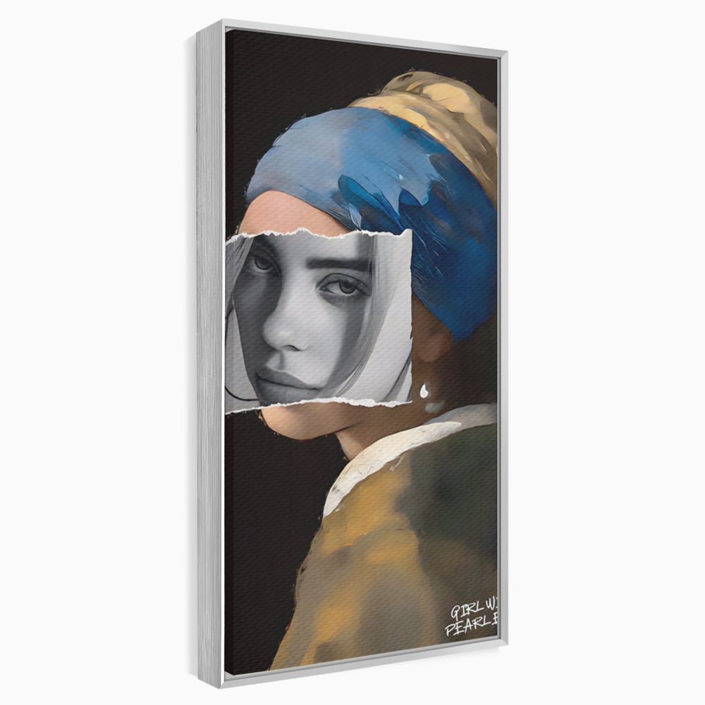Tablou Canvas Premium LuxCanva® A1525, Fata Cu Cercei De Perle , Room, Portret, Feminin, Decorativ, Living, Culori Vibrante