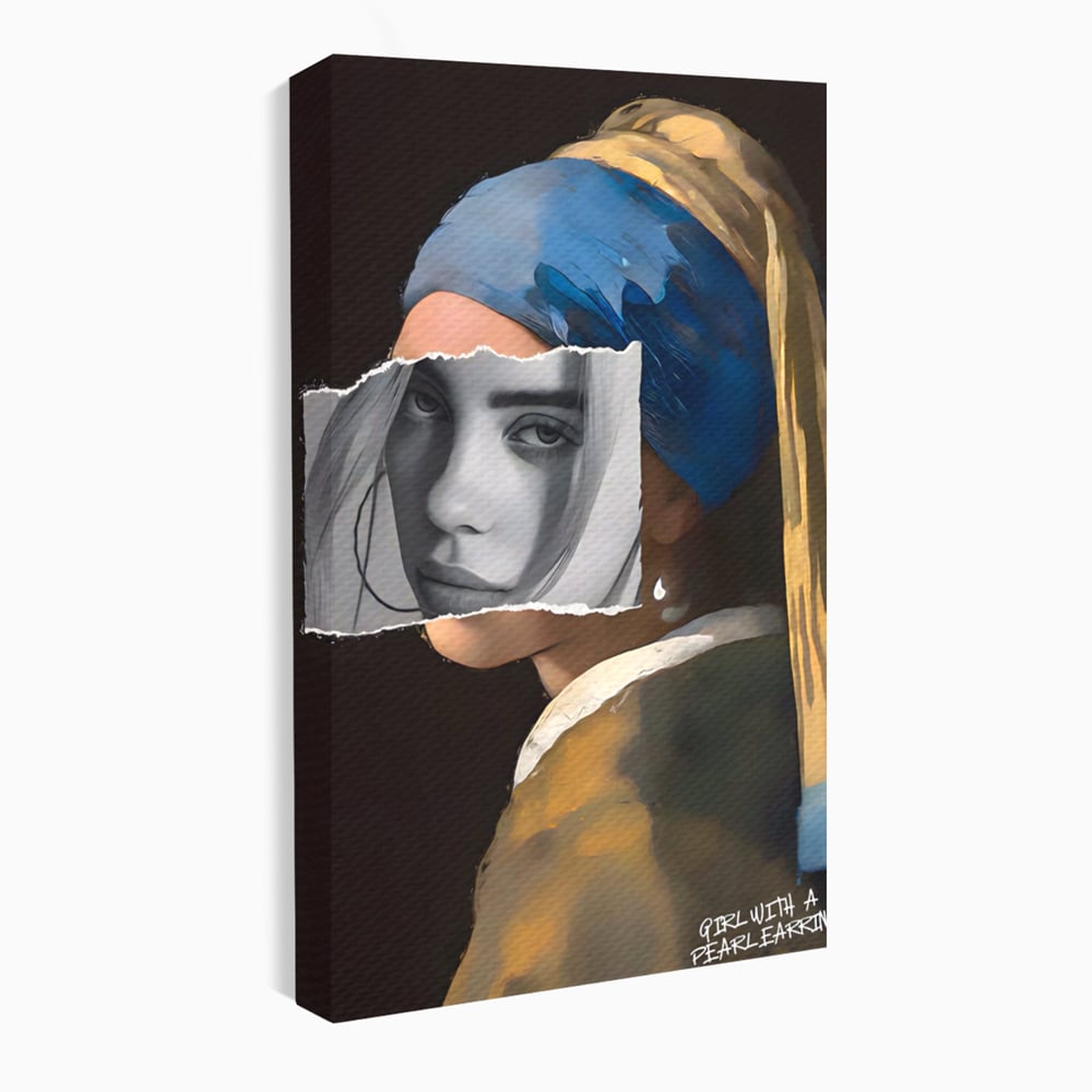 Tablou Canvas Premium LuxCanva® A1525, Fata Cu Cercei De Perle , Room, Portret, Feminin, Decorativ, Living, Culori Vibrante